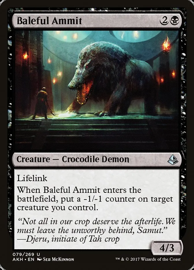 2017 Amonkhet Baleful Ammit uncommon #79 uncommon card image