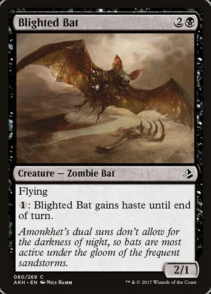 2017 Amonkhet Blighted Bat common #80 common card image