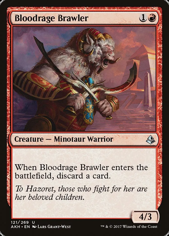 2017 Amonkhet Bloodrage Brawler uncommon #121 uncommon card image