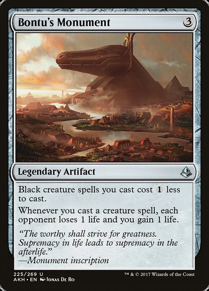 2017 Amonkhet Bontu's Monument uncommon #225 uncommon card image