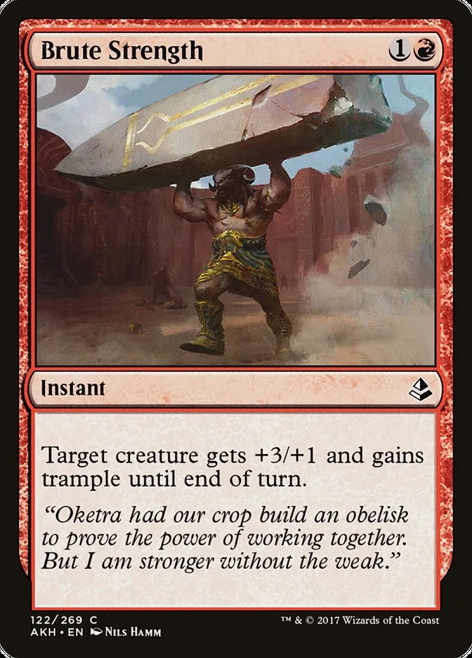 2017 Amonkhet Brute Strength common #122 common card image