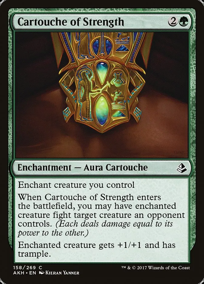 2017 Amonkhet Cartouche of Strength #158 common card image