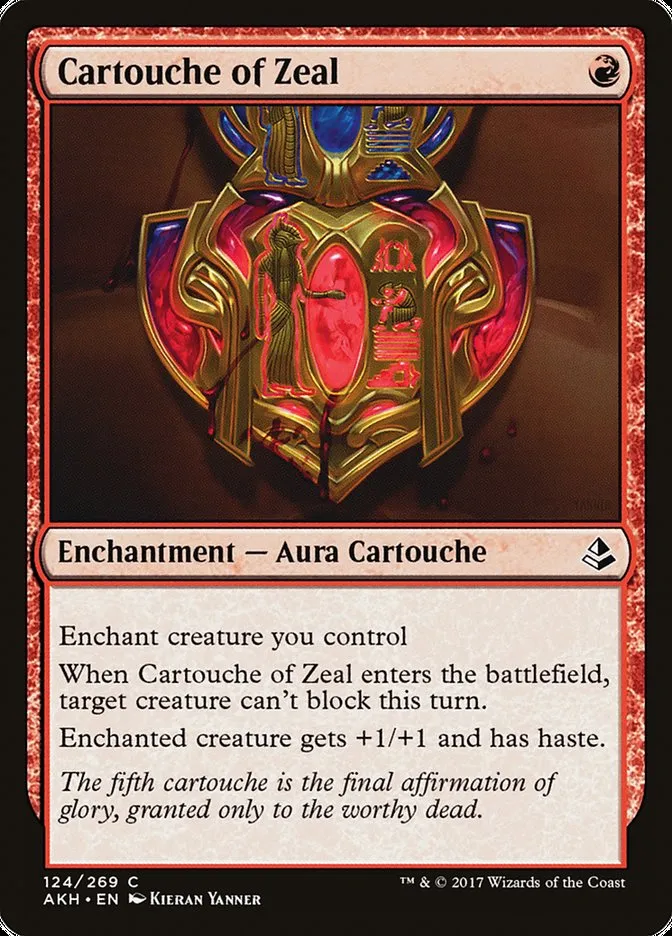 2017 Amonkhet Cartouche of Zeal [Foil] common #124 common card image