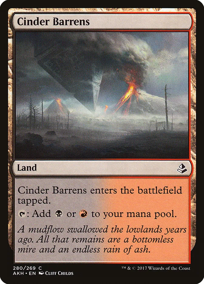 2017 Amonkhet Cinder Barrens common #280 common card image