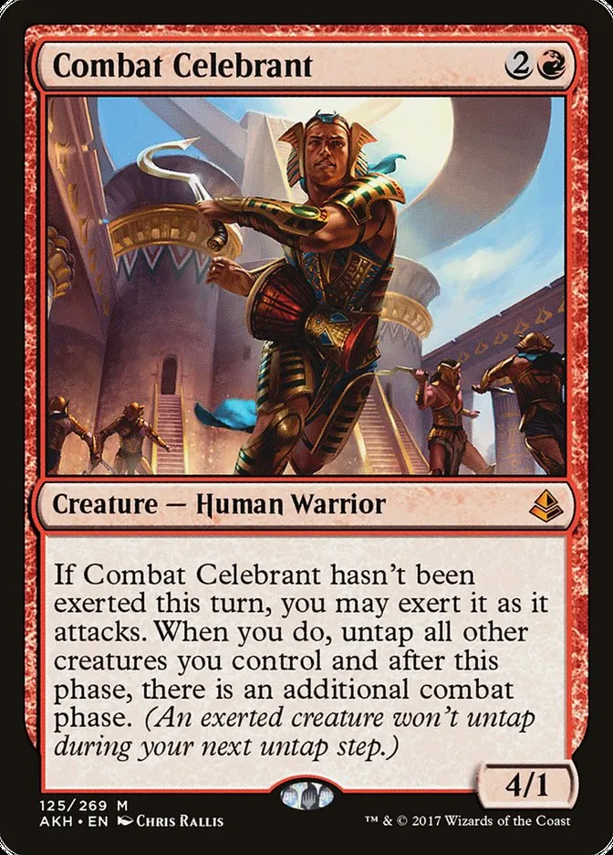 2017 Amonkhet Combat Celebrant mythic #125 mythic card image