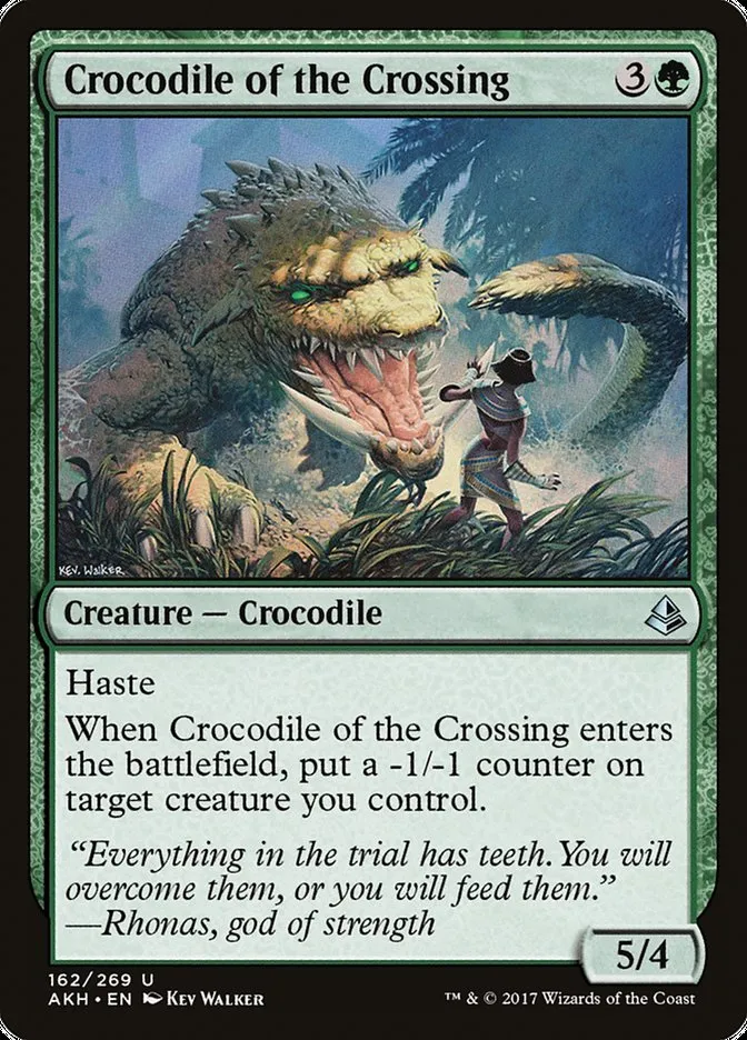 2017 Amonkhet Crocodile of the Crossing #162 uncommon card image