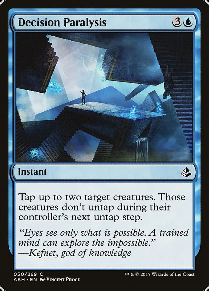 2017 Amonkhet Decision Paralysis #50 common card image