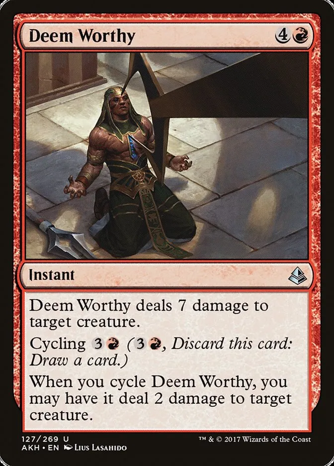 2017 Amonkhet Deem Worthy #127 uncommon card image