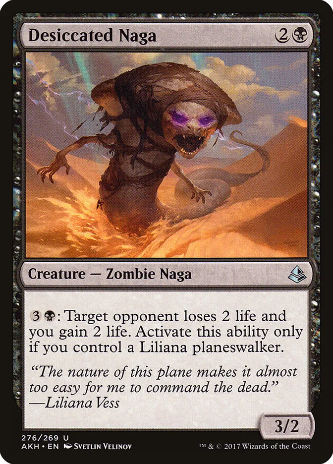 2017 Amonkhet Desiccated Naga #276 uncommon card image