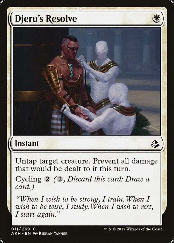 2017 Amonkhet Djeru's Resolve common #11 common card image