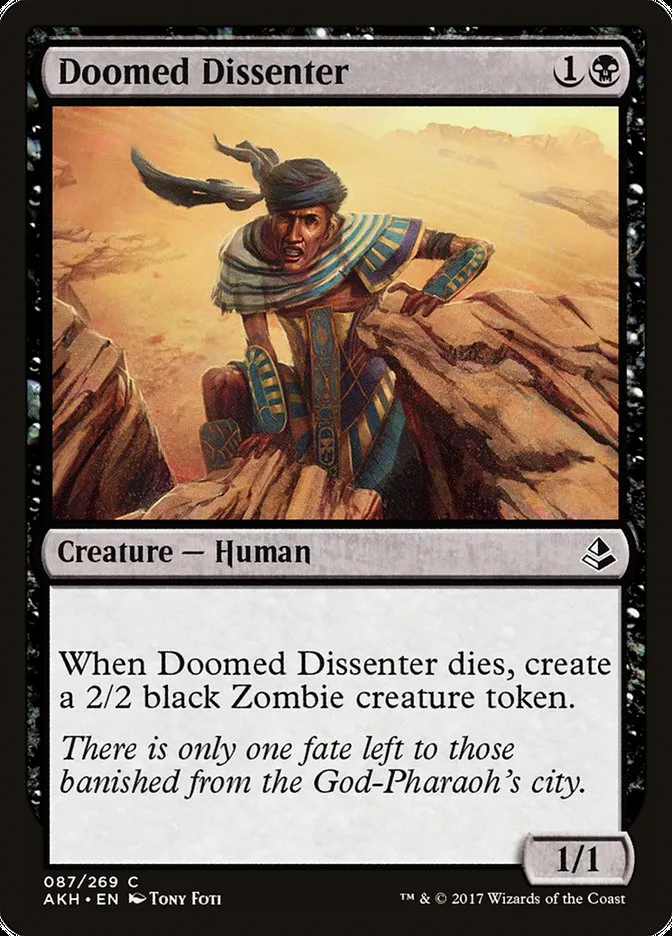 2017 Amonkhet Doomed Dissenter common #87 common card image