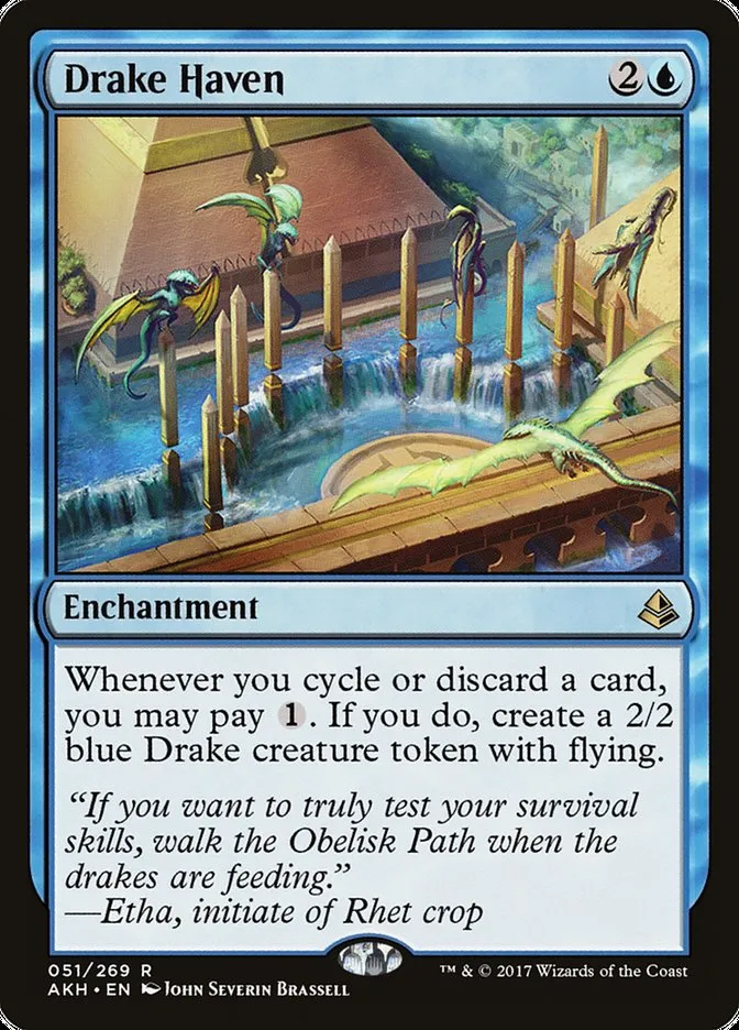 2017 Amonkhet Drake Haven rare #51 rare card image