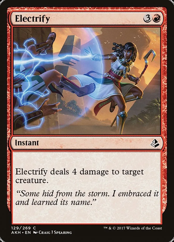 2017 Amonkhet Electrify common #129 common card image