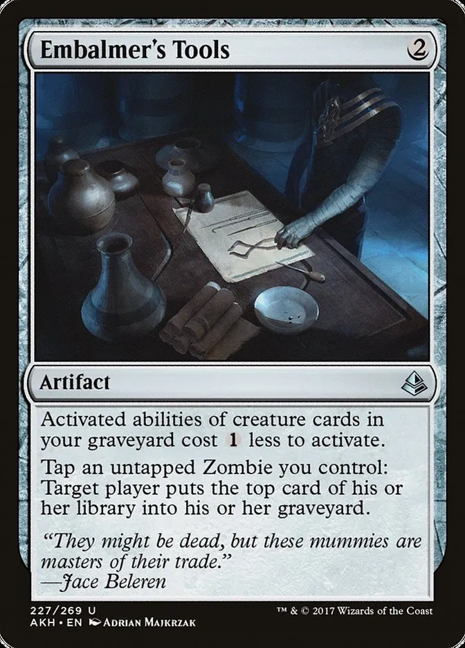 2017 Amonkhet Embalmer's Tools uncommon #227 uncommon card image