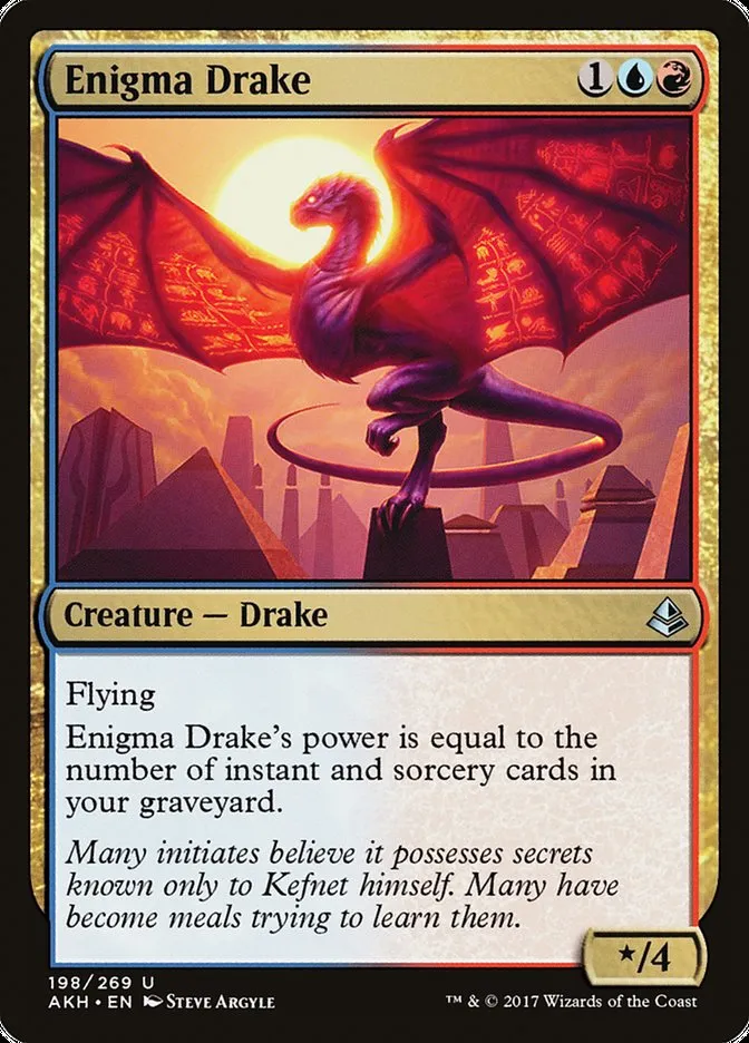 2017 Amonkhet Enigma Drake uncommon #198 uncommon card image