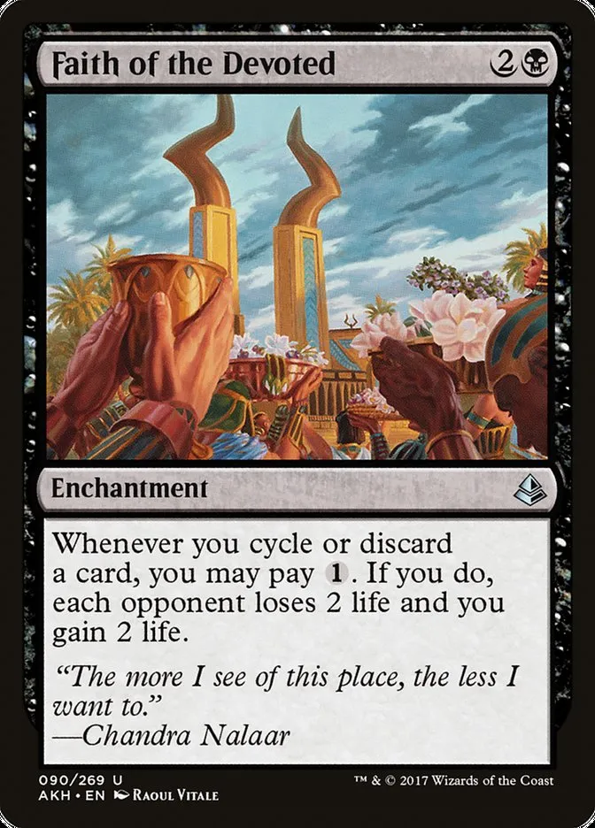 2017 Amonkhet Faith of the Devoted #90 uncommon card image