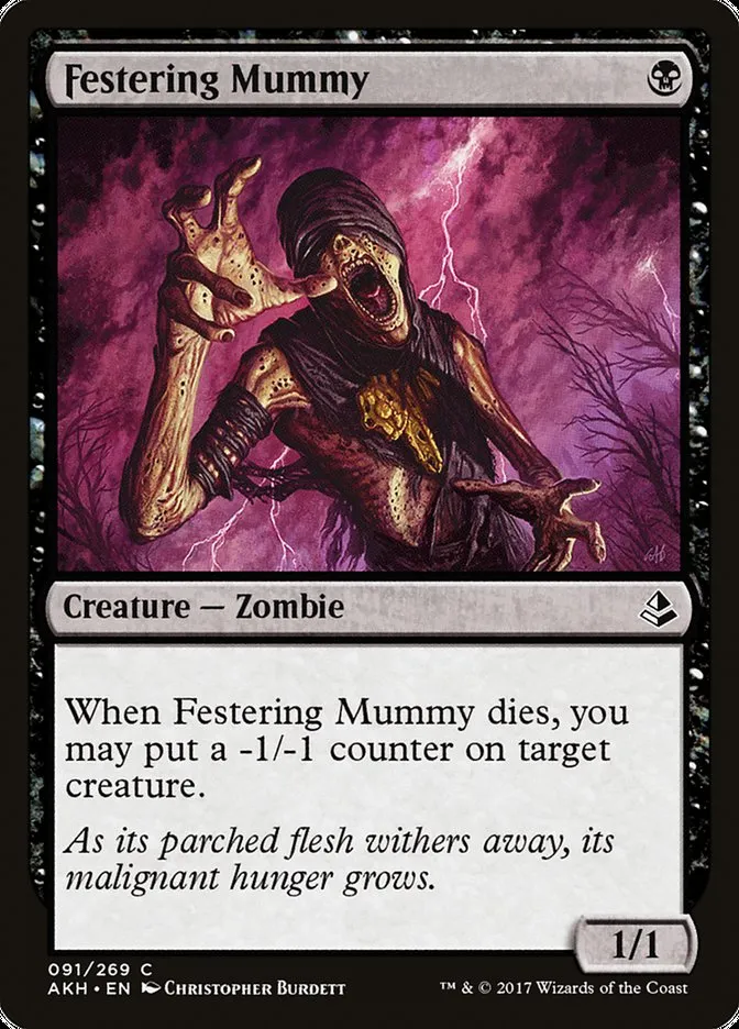 2017 Amonkhet Festering Mummy common #91 common card image