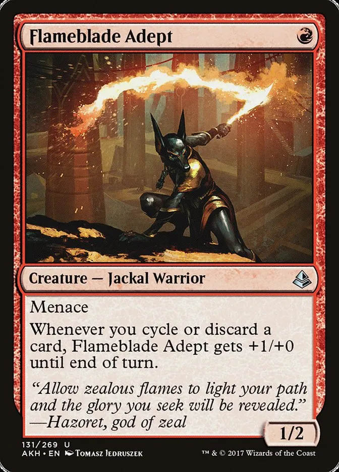 2017 Amonkhet Flameblade Adept uncommon #131 uncommon card image