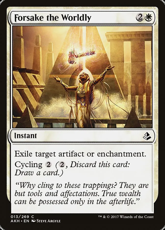 2017 Amonkhet Forsake the Worldly common #13 common card image