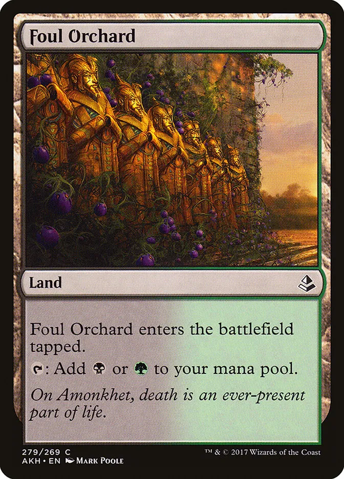 2017 Amonkhet Foul Orchard common #279 common card image
