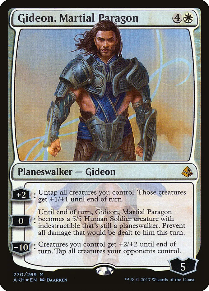 2017 Amonkhet Gideon, Martial Paragon [Foil] mythic #270 mythic card image