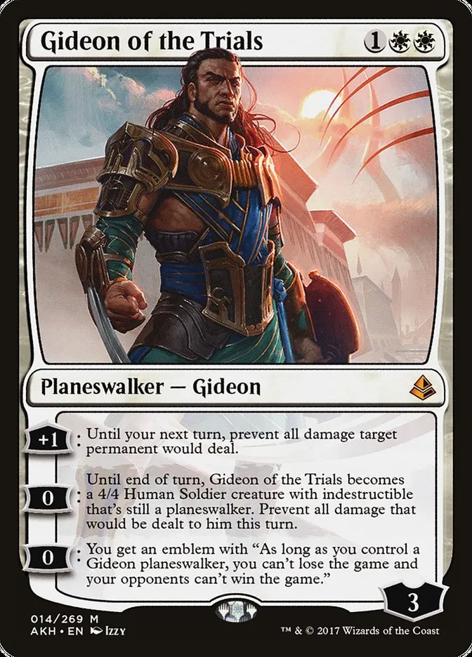 2017 Amonkhet Gideon of the Trials mythic #14 mythic card image