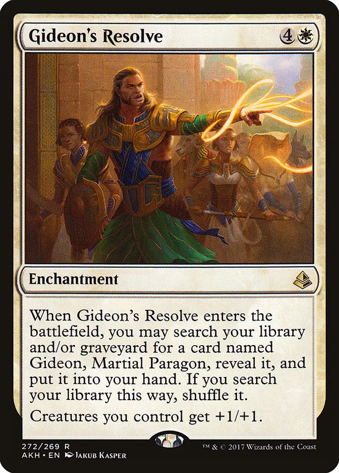 2017 Amonkhet Gideon's Resolve rare #272 rare card image