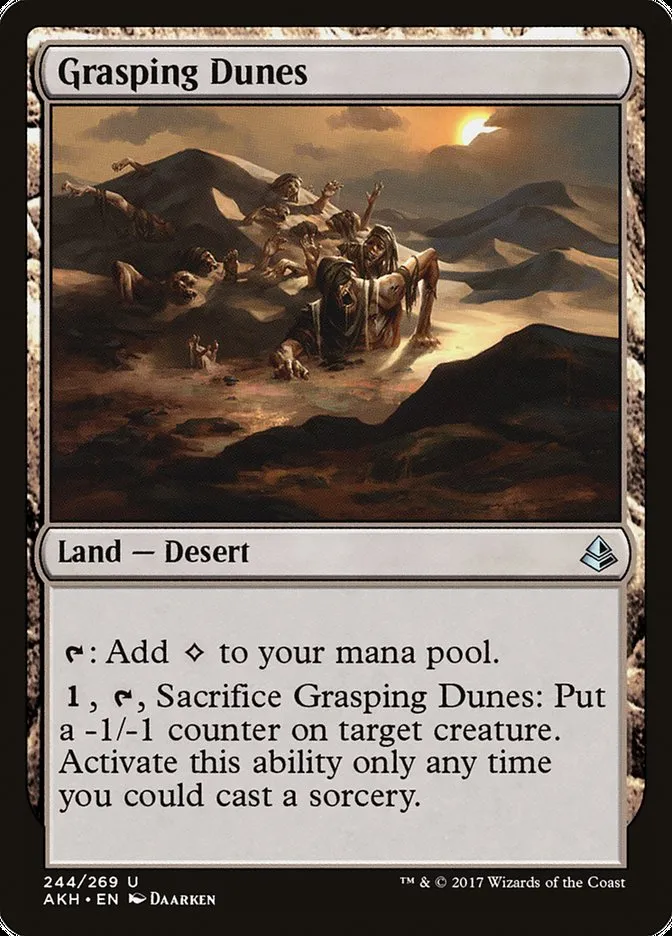 2017 Amonkhet Grasping Dunes uncommon #244 uncommon card image