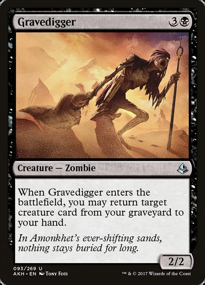2017 Amonkhet Gravedigger uncommon #93 uncommon card image