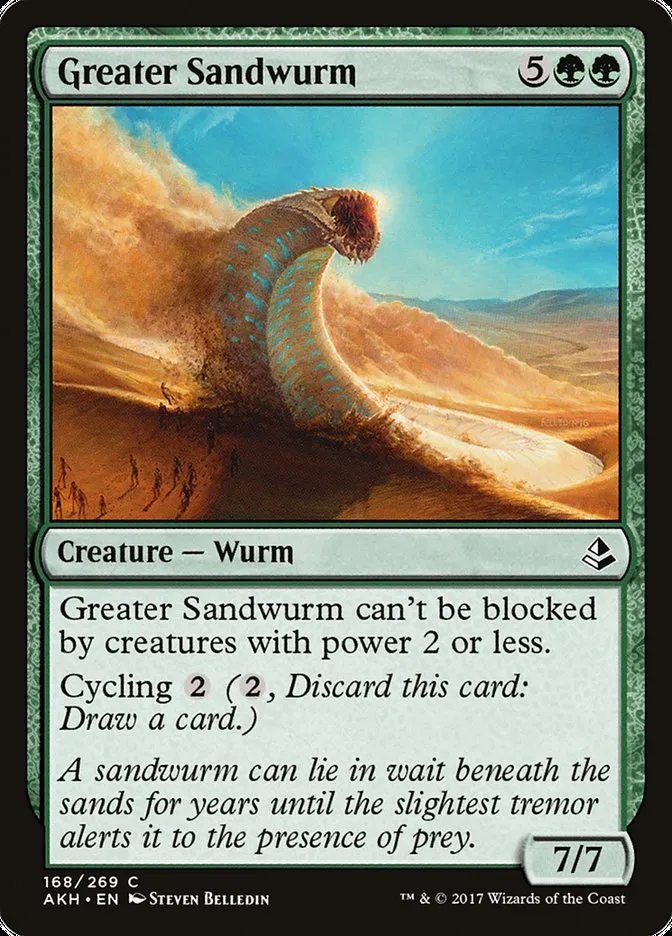 2017 Amonkhet Greater Sandwurm common #168 common card image
