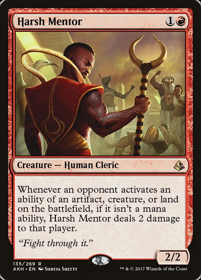 2017 Amonkhet Harsh Mentor rare #135 rare card image