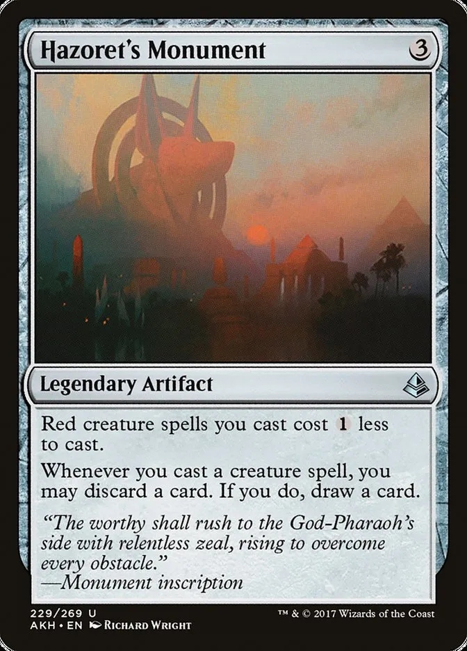 2017 Amonkhet Hazoret's Monument uncommon #229 uncommon card image