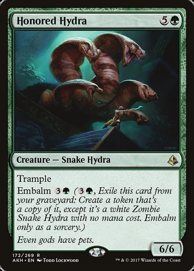 2017 Amonkhet Honored Hydra rare #172 rare card image