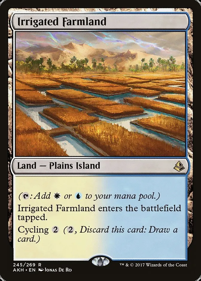 2017 Amonkhet Irrigated Farmland rare #245 rare card image