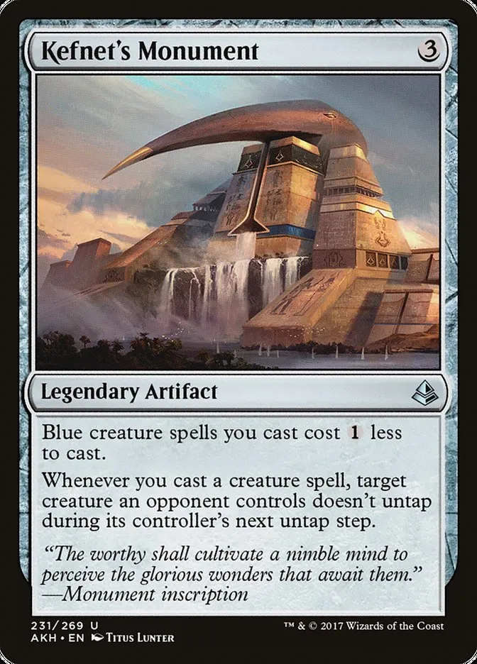 2017 Amonkhet Kefnet's Monument uncommon #231 uncommon card image