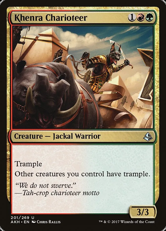 2017 Amonkhet Khenra Charioteer uncommon #201 uncommon card image