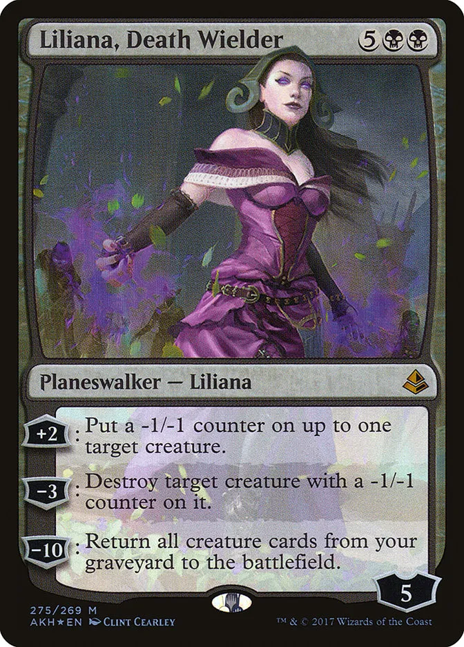 2017 Amonkhet Liliana, Death Wielder mythic #275 mythic card image