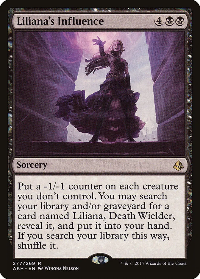 2017 Amonkhet Liliana's Influence rare #277 rare card image