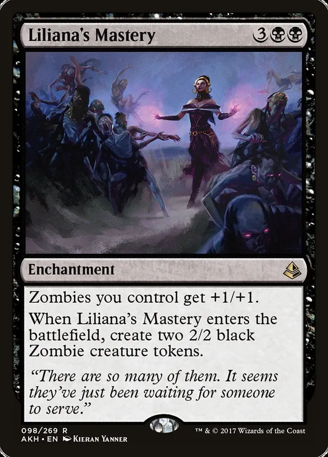 2017 Amonkhet Liliana's Mastery rare #98 rare card image