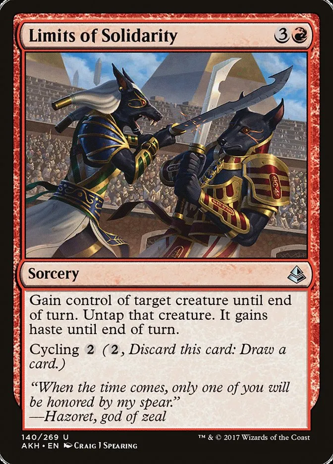 2017 Amonkhet Limits of Solidarity #140 uncommon card image