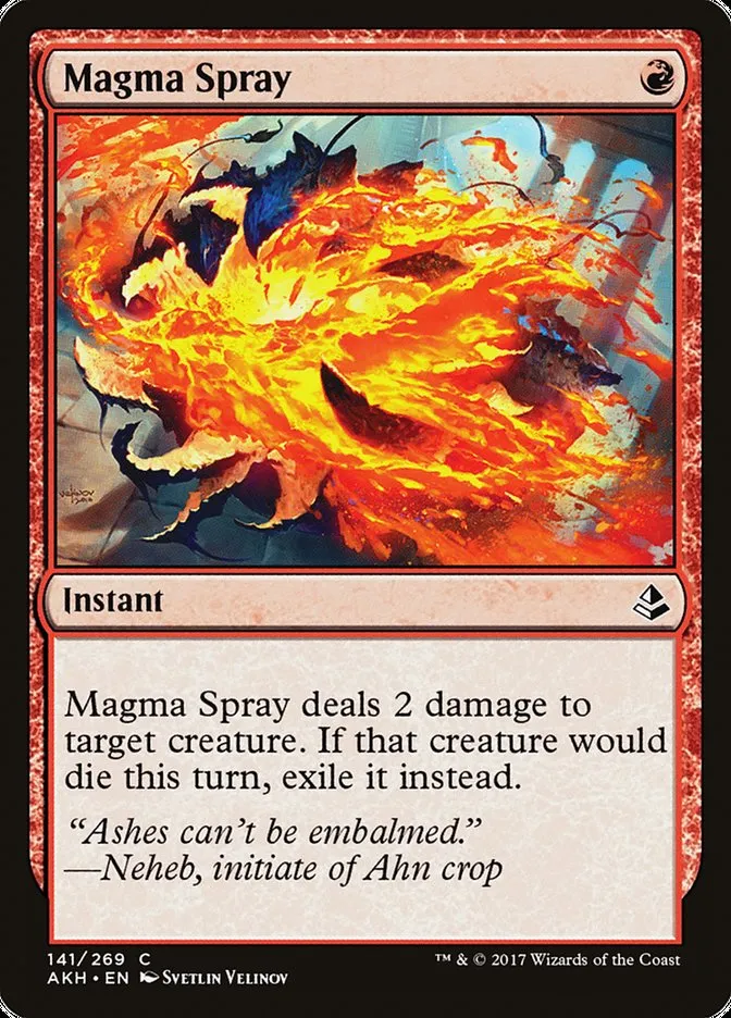 2017 Amonkhet Magma Spray common #141 common card image