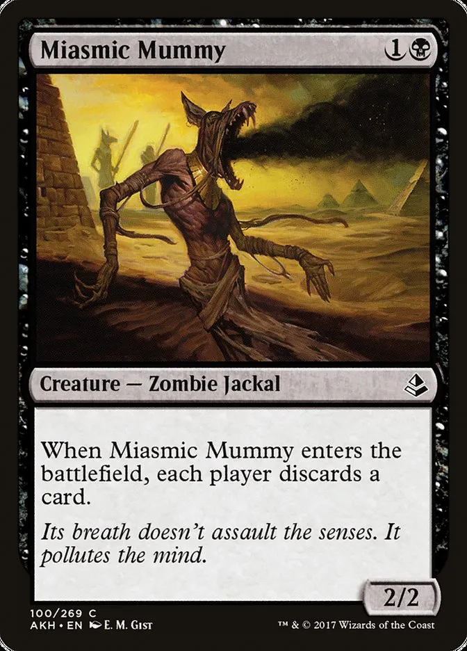 2017 Amonkhet Miasmic Mummy common #100 common card image