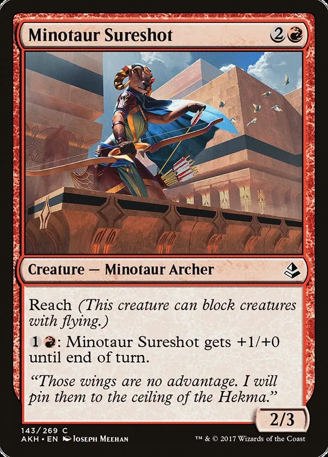 2017 Amonkhet Minotaur Sureshot common #143 common card image