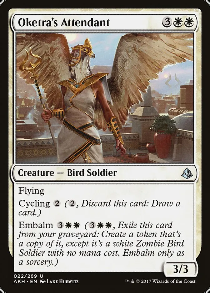 2017 Amonkhet Oketra's Attendant uncommon #22 uncommon card image