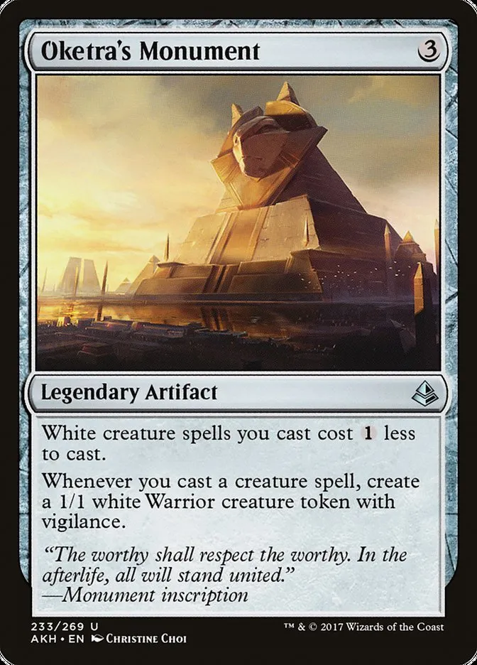 2017 Amonkhet Oketra's Monument uncommon #233 uncommon card image