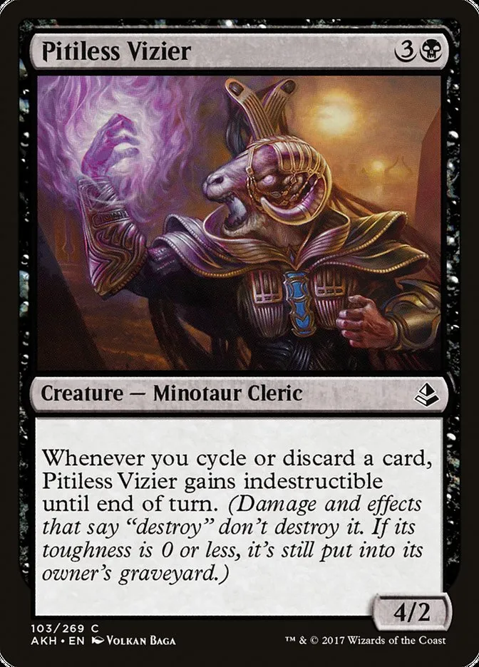 2017 Amonkhet Pitiless Vizier common #103 common card image