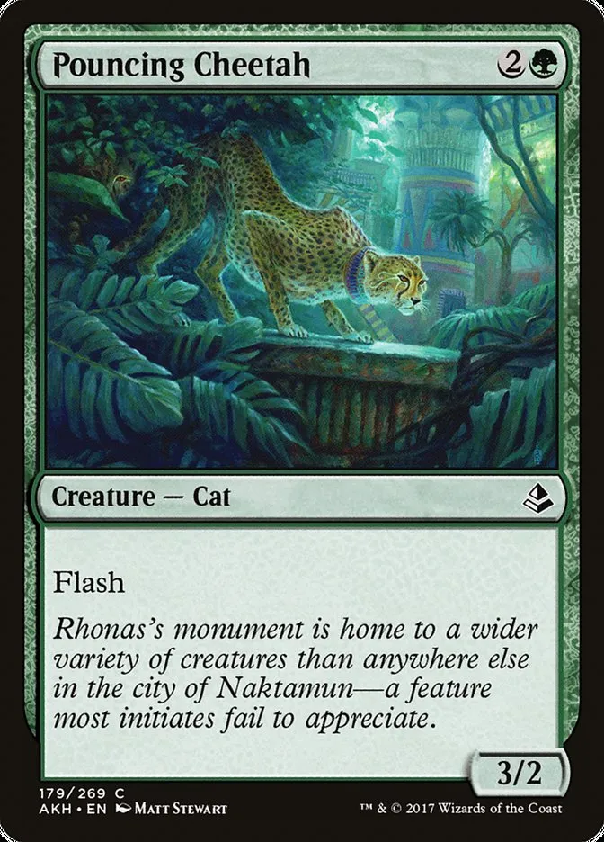 2017 Amonkhet Pouncing Cheetah common #179 common card image