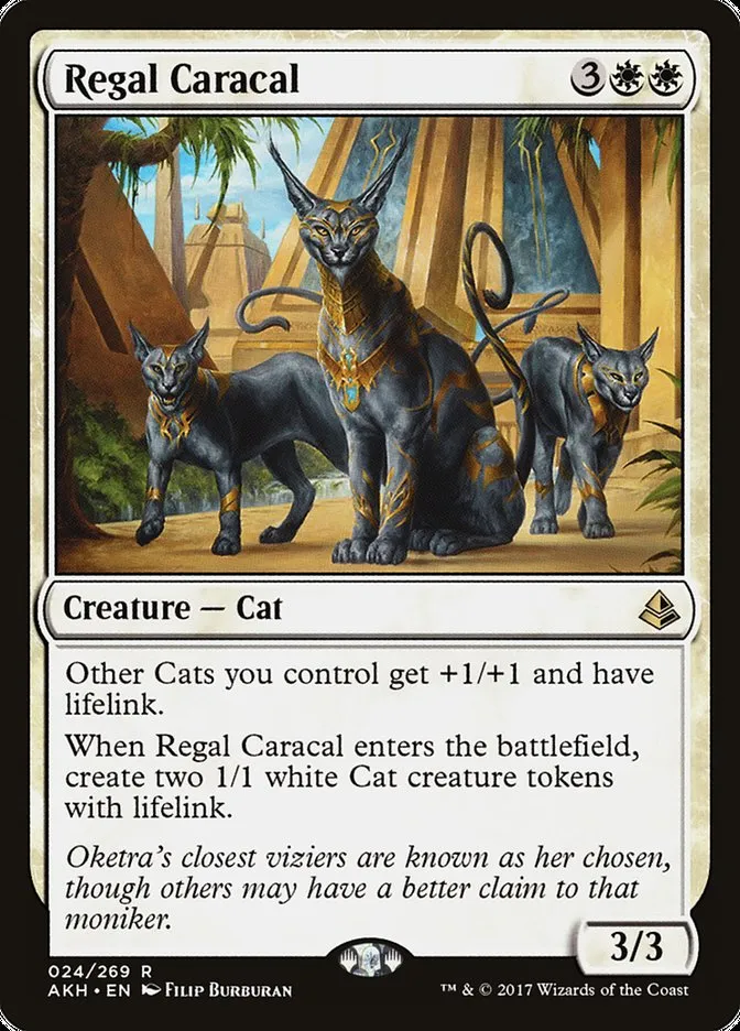 2017 Amonkhet Regal Caracal rare #24 rare card image
