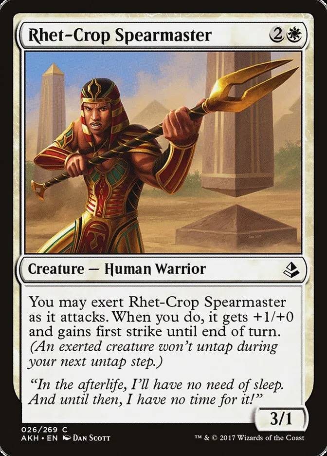 2017 Amonkhet Rhet-Crop Spearmaster common #26 common card image
