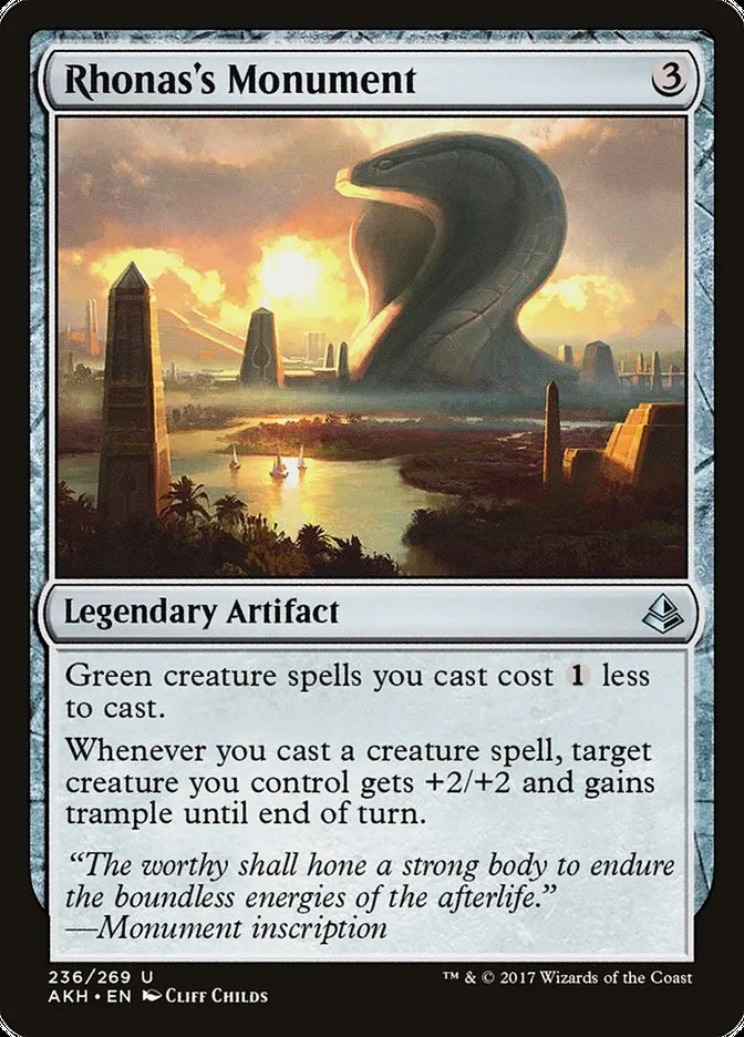 2017 Amonkhet Rhonas's Monument uncommon #236 uncommon card image